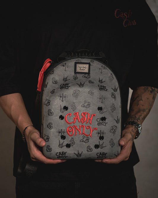 FULL PRINT LOGO SUEDE GREY