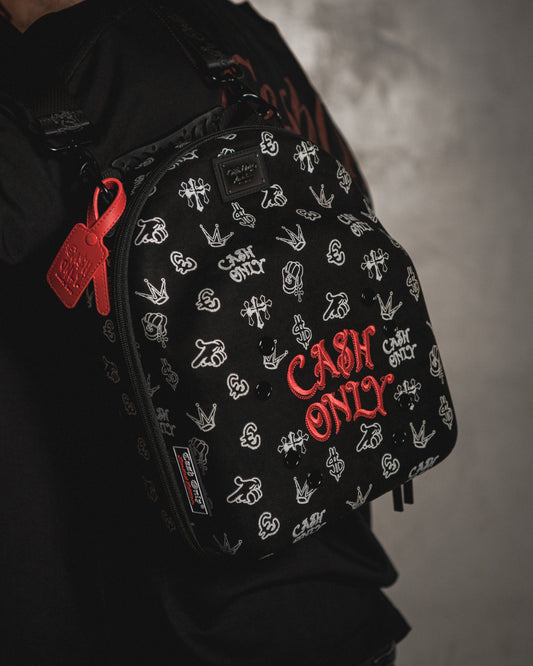 FULL PRINT LOGO SUEDE BLACK
