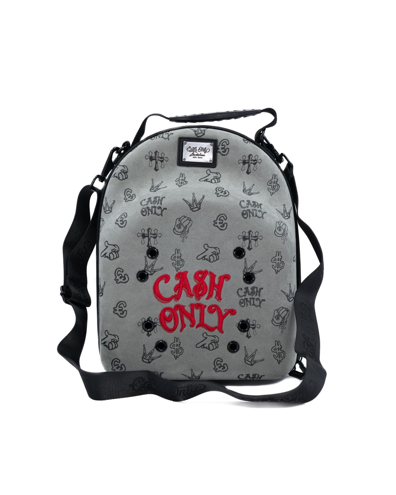 FULL PRINT LOGO SUEDE GREY